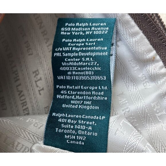 Polo Ralph Lauren Women’s Brown Faux Leather With RLL Monogram Crossbody Bag - Picture 6 of 13